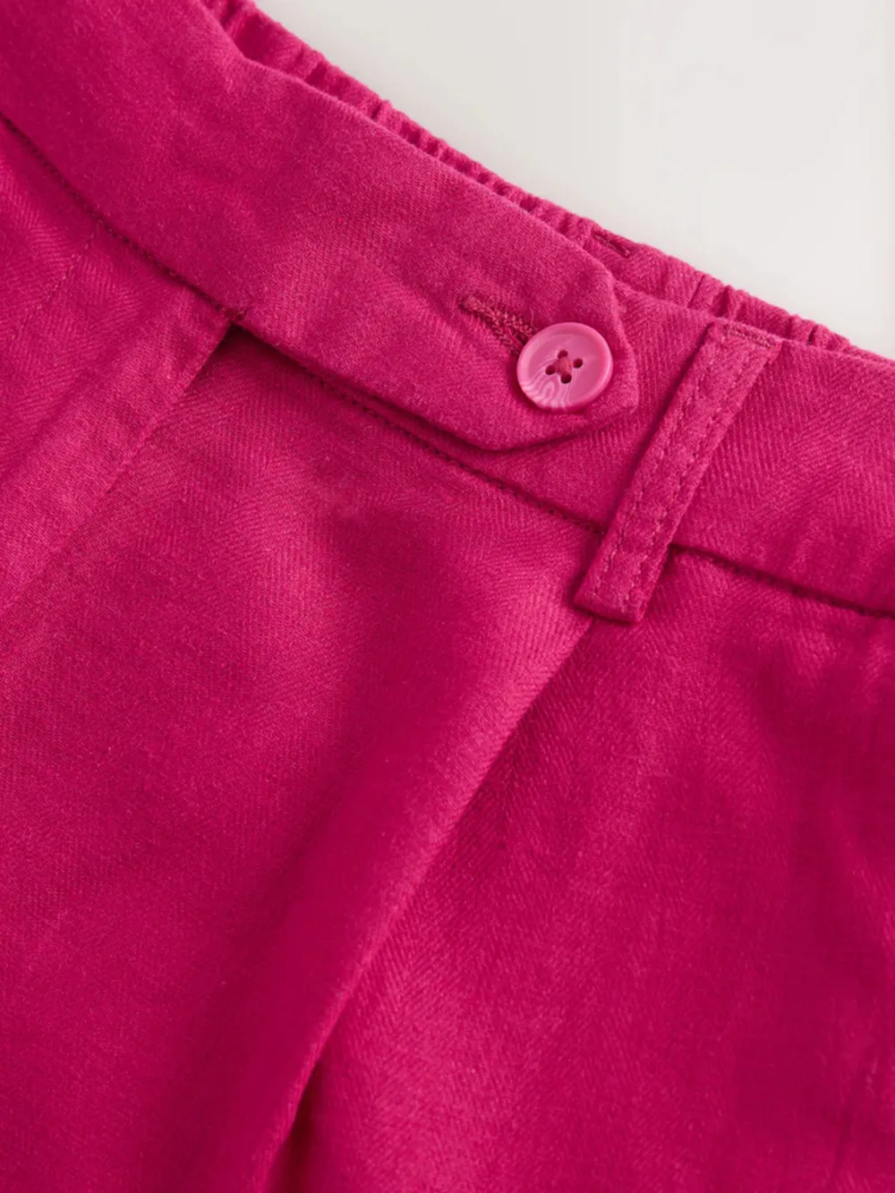 Basic Minimalist Solid Color Linen Blend Shorts