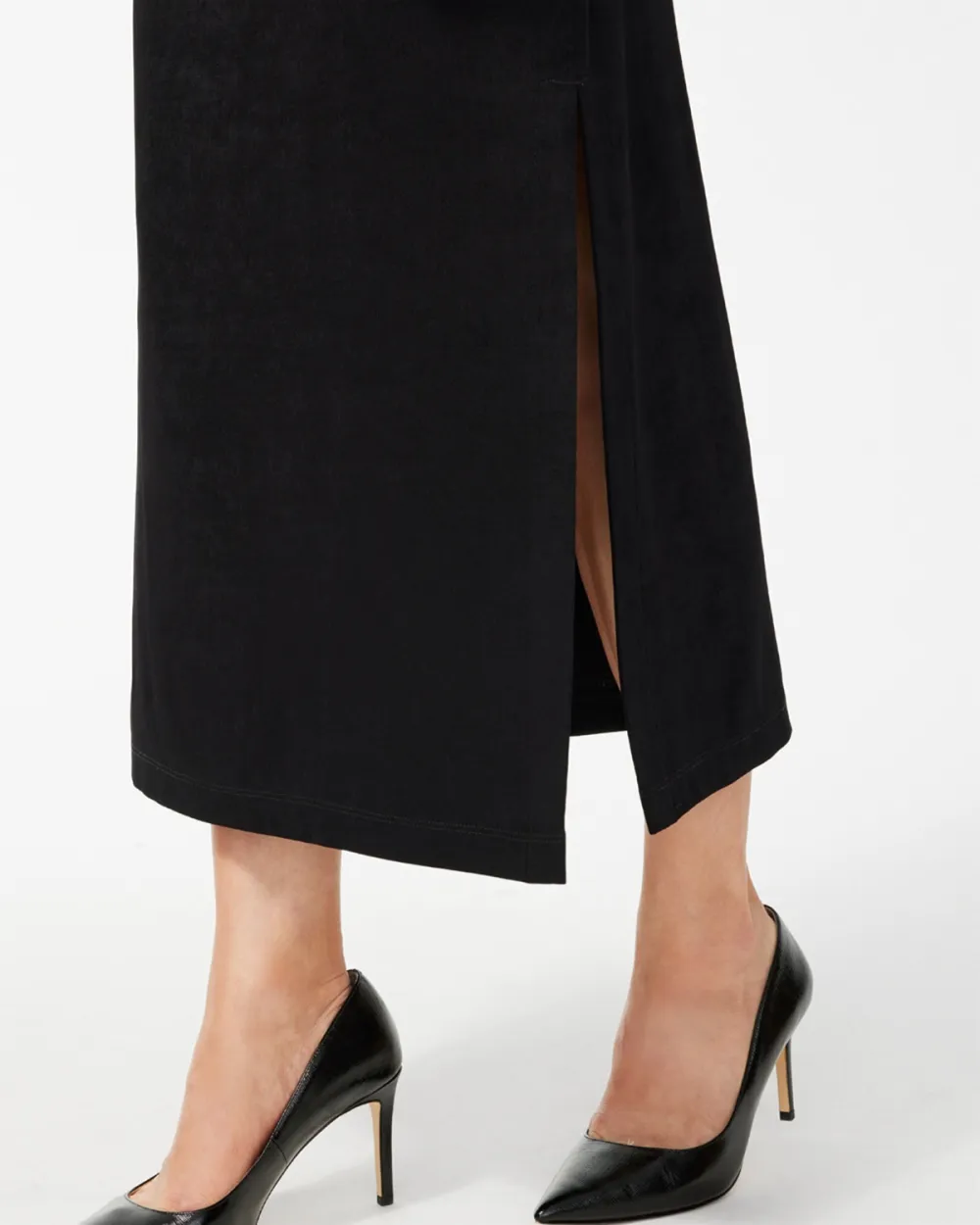 Split Hem Midi Skirt