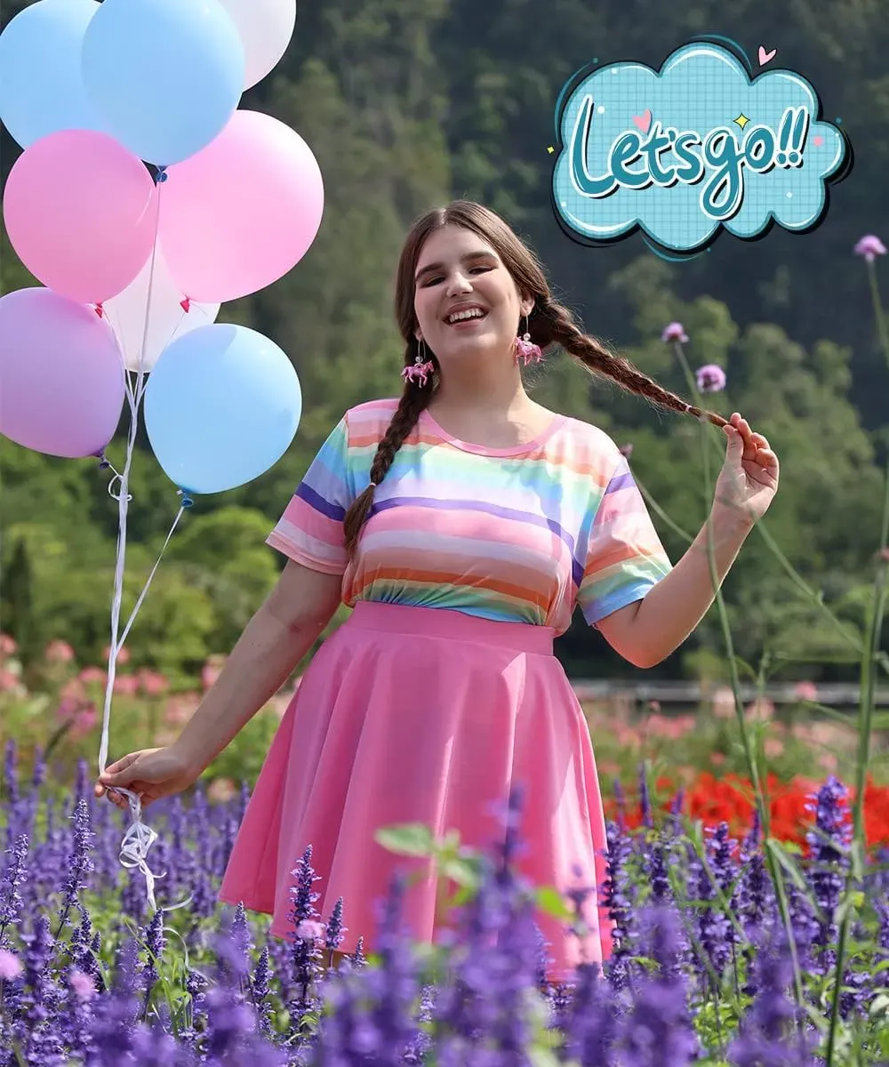 TIYOMI Plus Size T Shirt for Women Short Sleeve Tunic Cross Line Shirts Round Neck Tops Summer Blouse XL-5XL 14-28