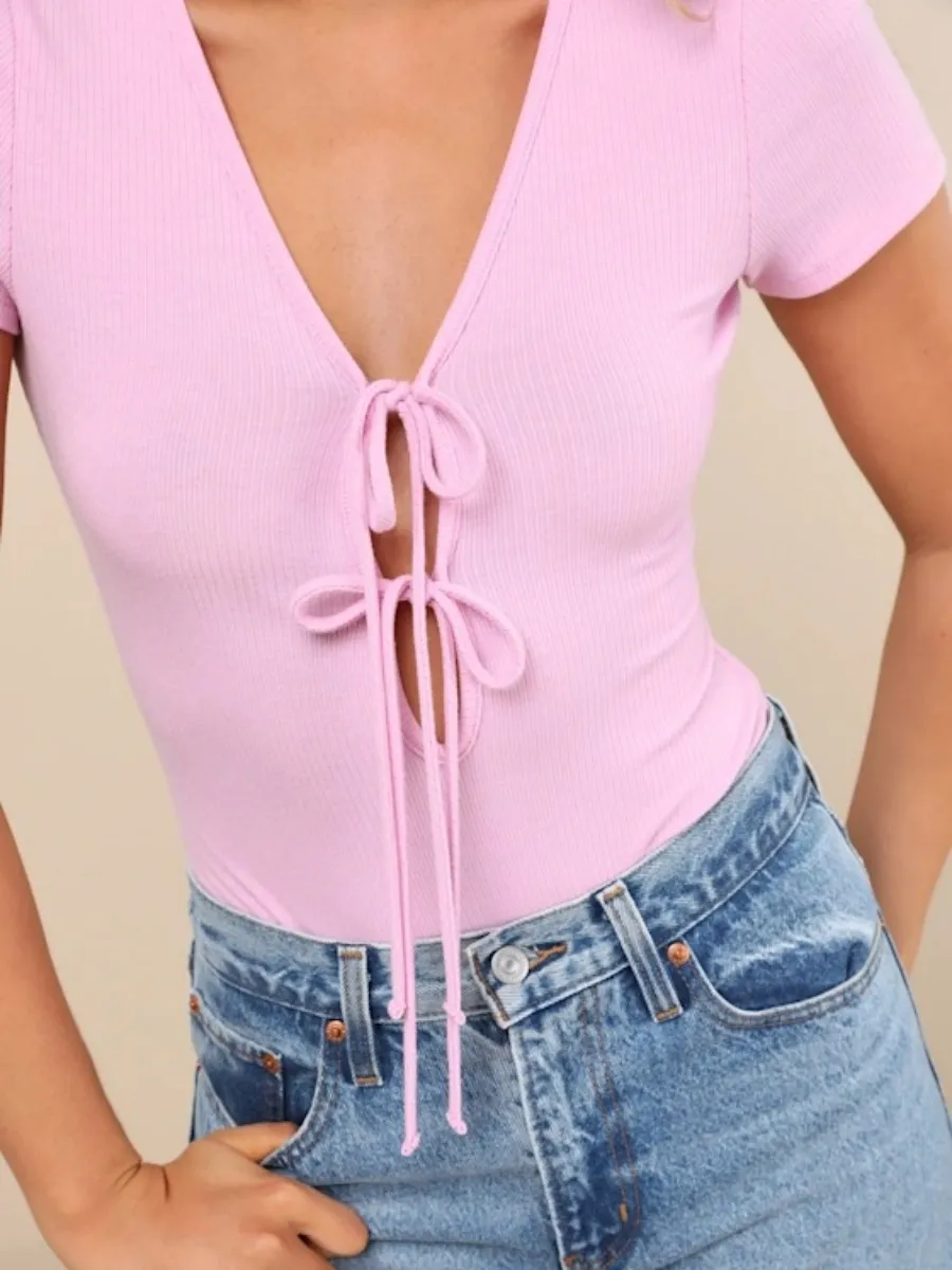 Tied Short Sleeve Bodysuit