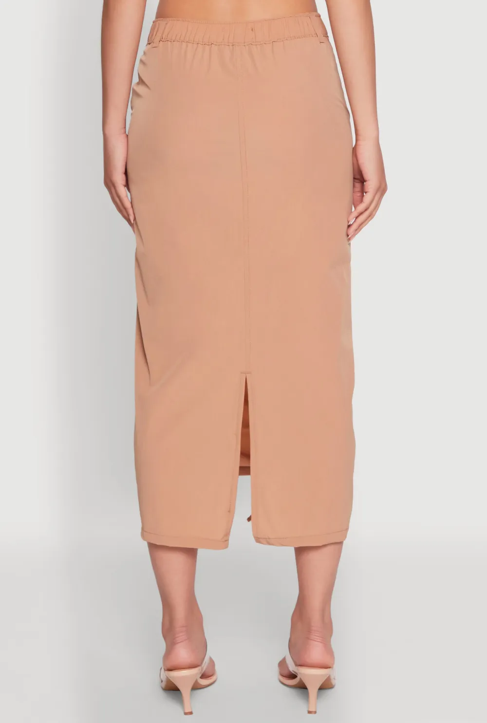 Mid Length Slit Skirt