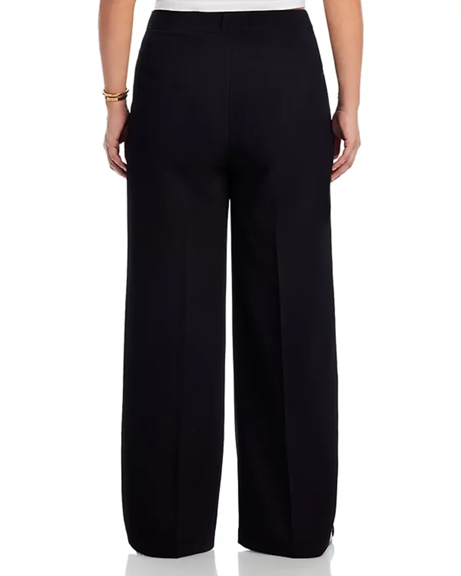 Belt Loops Wide Leg Pants