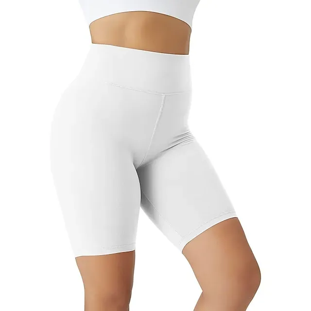 Women's Yoga Shorts Biker Shorts Workout Shorts 3 Pack Tummy Control Butt Lift Quick Dry High Waist Yoga Fitness Gym Workout Shorts Bottoms Black+White+Navy Blue Black+Grey+Navy Blue Black+Pink+Green