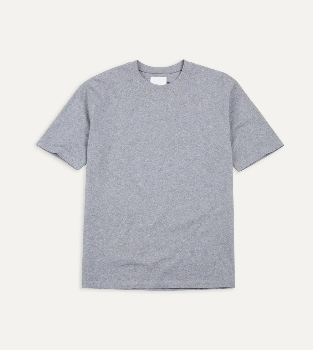 Casual Style Grey Cotton Crew Neck Hiking T-Shirt