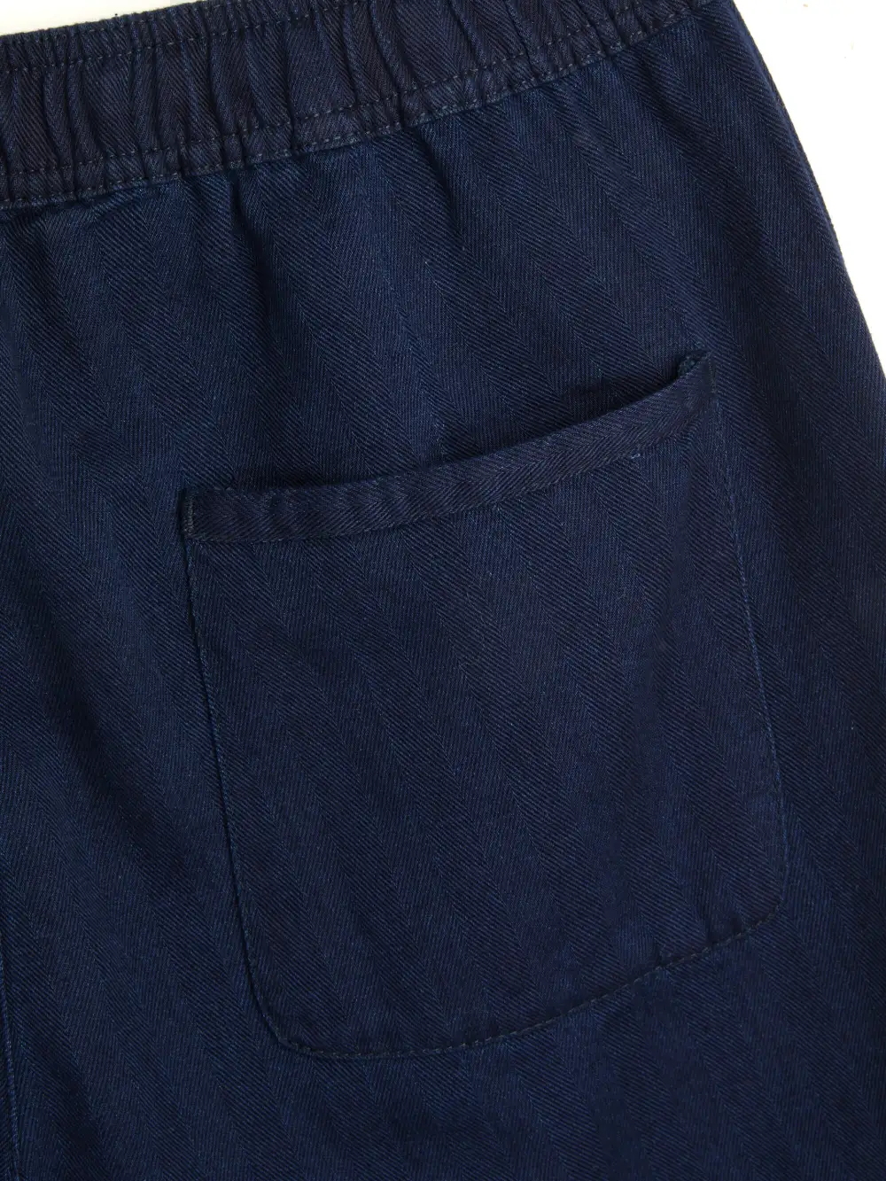Indigo Blue Straight-Leg Cotton Shorts