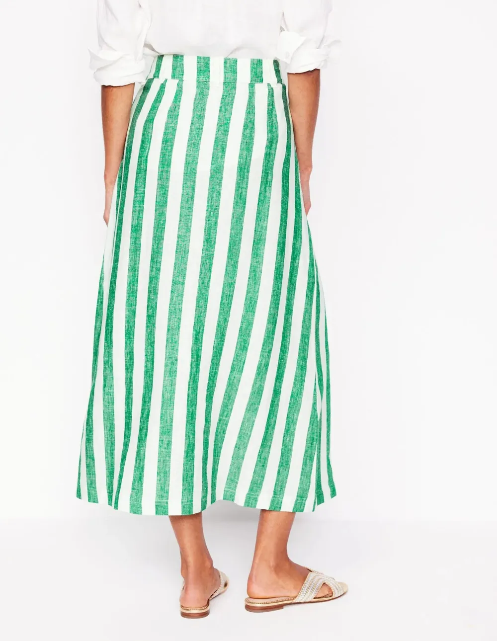 Thomasina Linen Midi Skirt