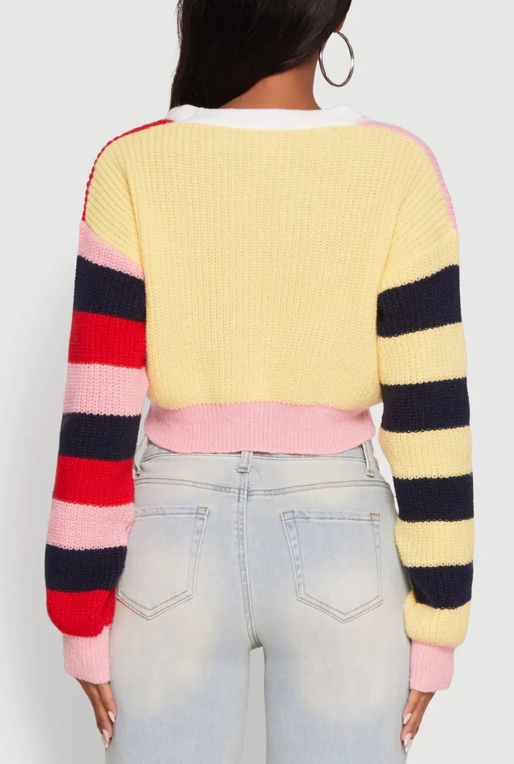 Striped Contrasting Cardigan