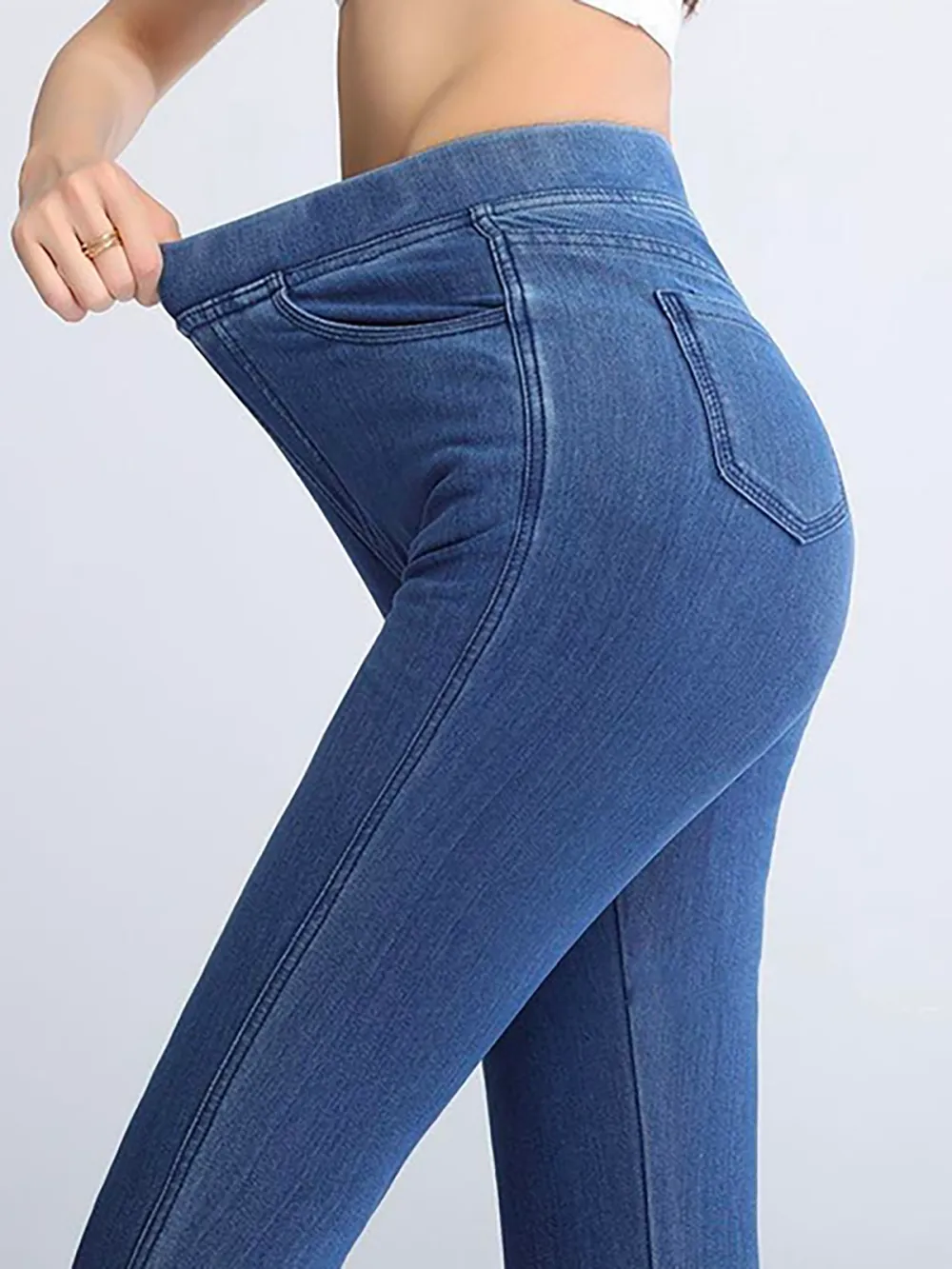 Regular Fit Elastic Legging Jeans