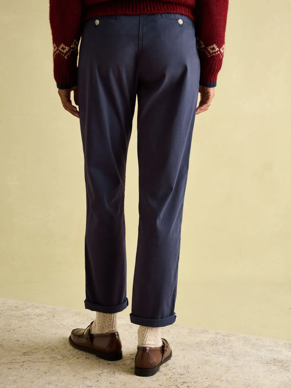 Navy Blue Chino Trousers