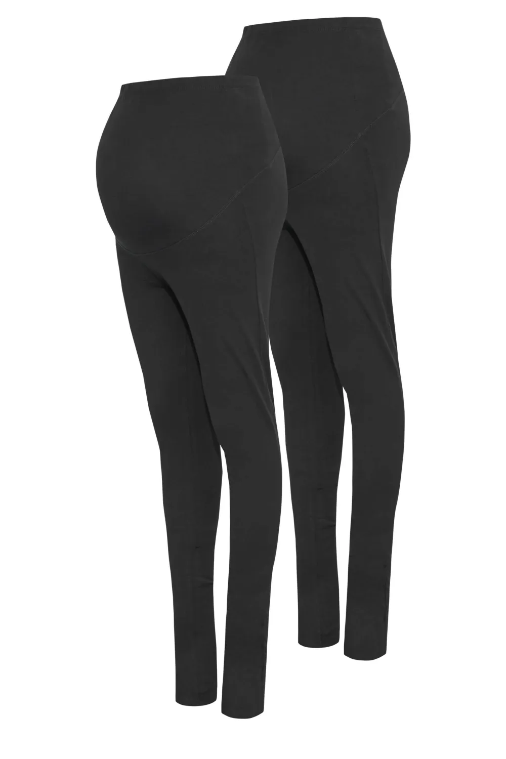 LTS 2 PACK Tall Black Stretch Maternity Leggings