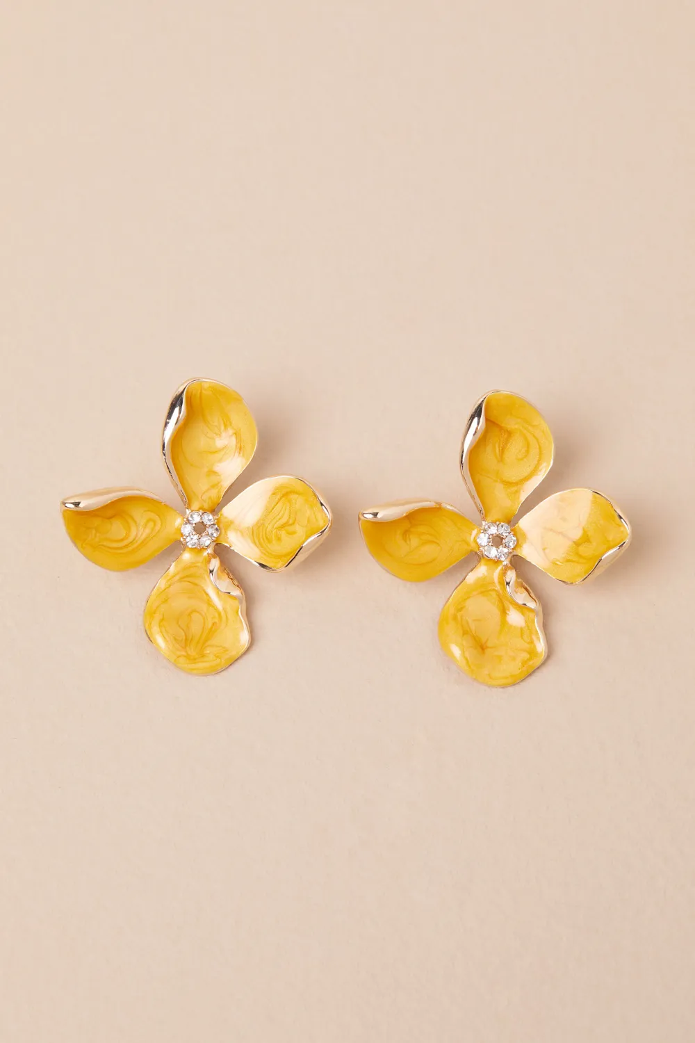 Luxe Marble Flower Earrings