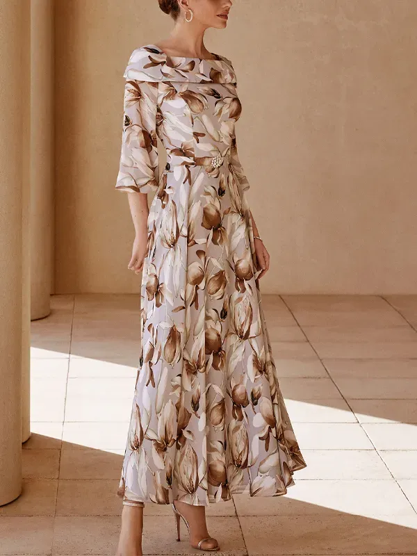 Printed Sheath Midi Dress