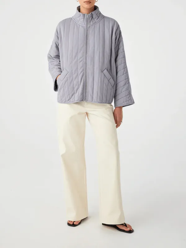 Casual Style Long Sleeve Jacket Cement