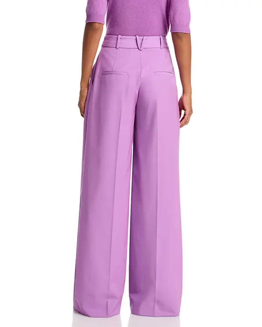 Removable Embossed Leather Belt Pants