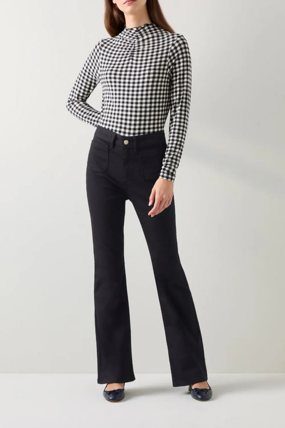 Black Flared High Waist Jeans