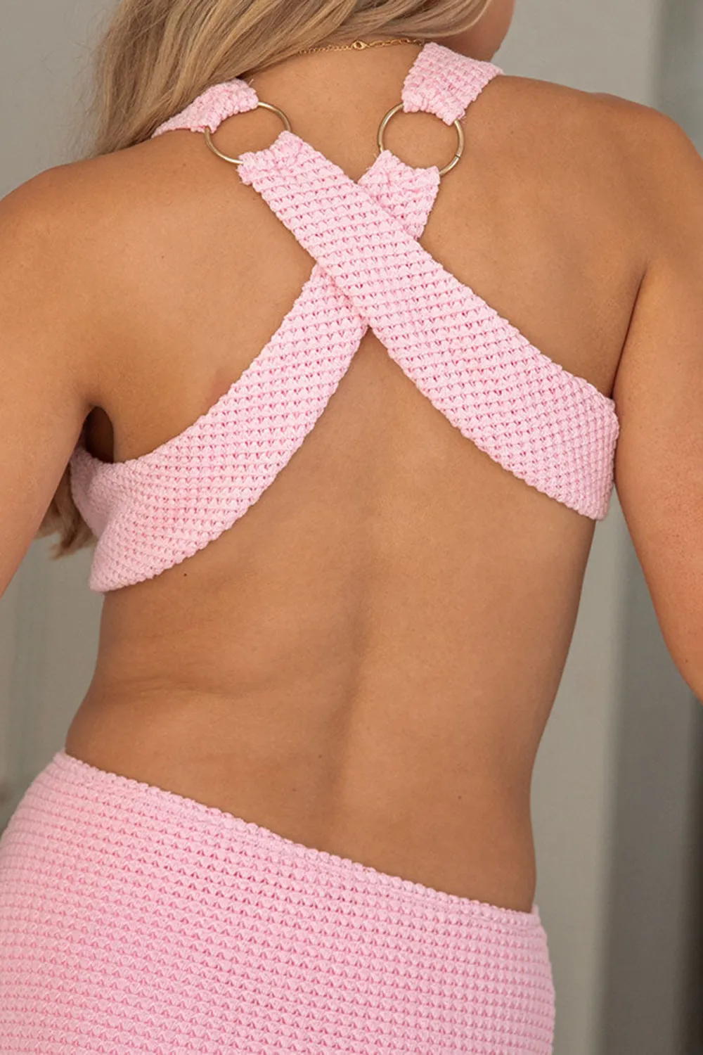 Cut Out Knit Midi Dress