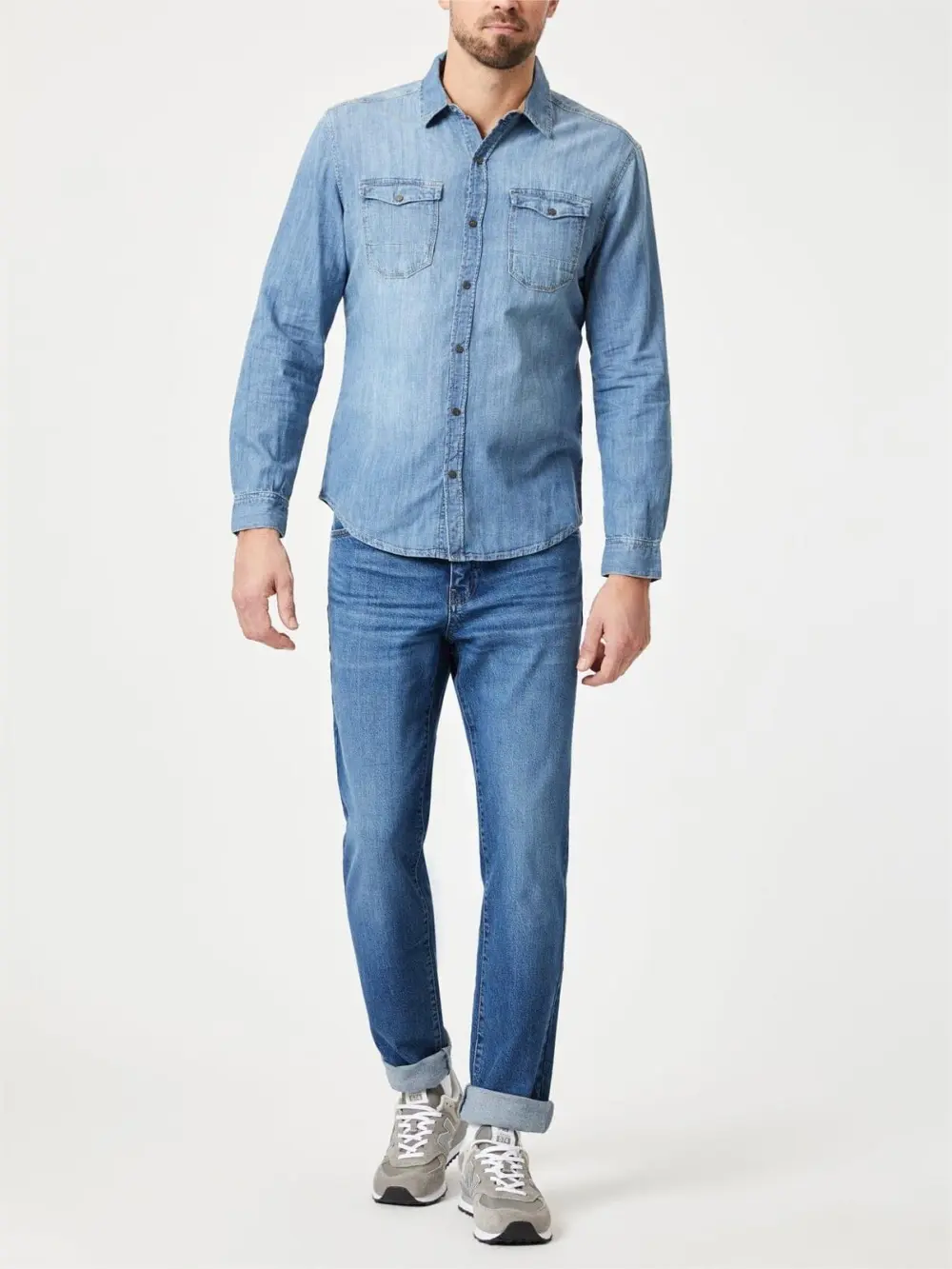 Dark Navy Double - Pocket Men's Shirt