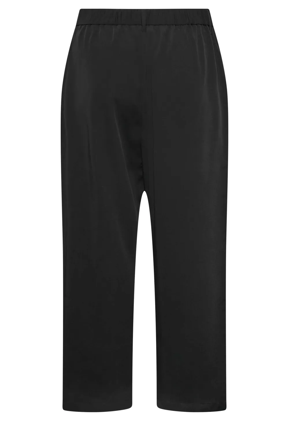 YOURS Curve Black Wide Leg Dad Trousers