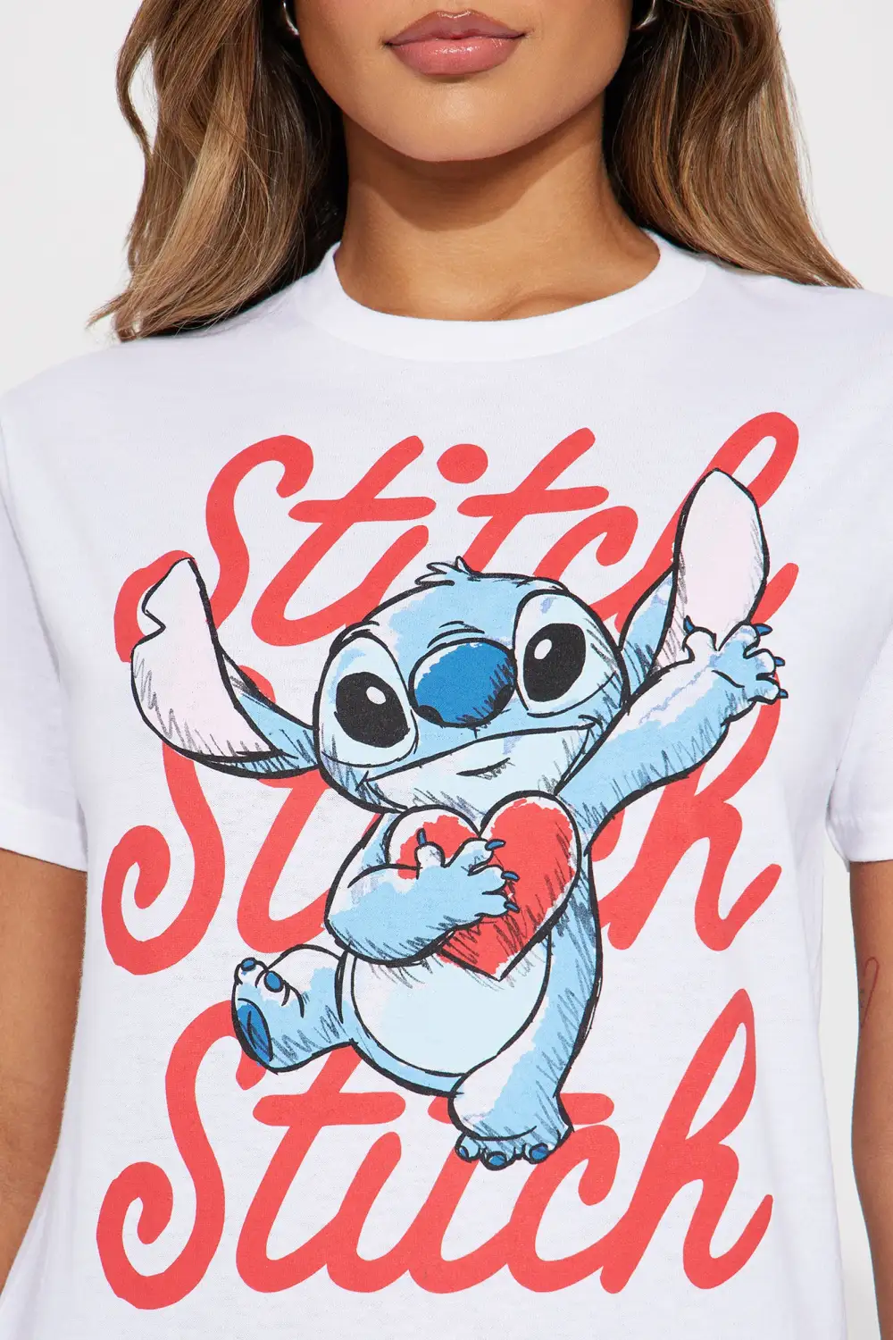 XO Love Stitch Graphic Tee - White