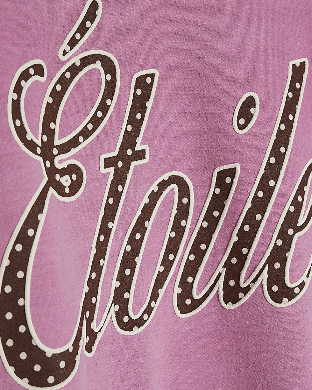 Pink Round Neck Letter Print Women's Sweatshirts