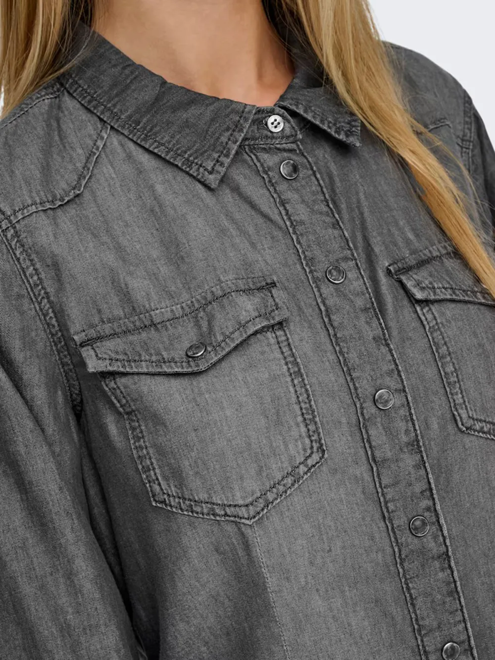 Breast Pocket Casual Style Blouses