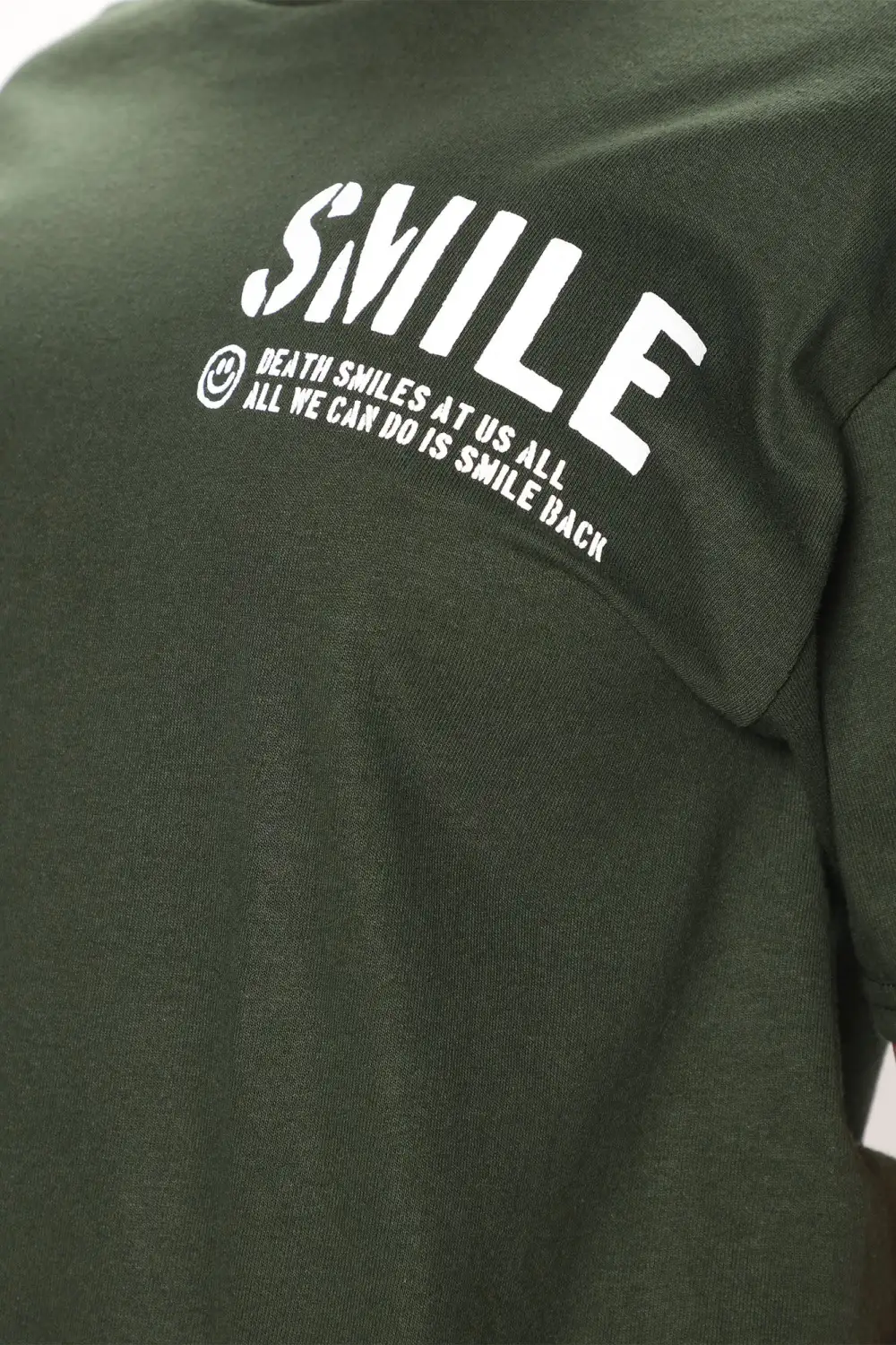 Smile Skeleton Graphic T-Shirt - Green