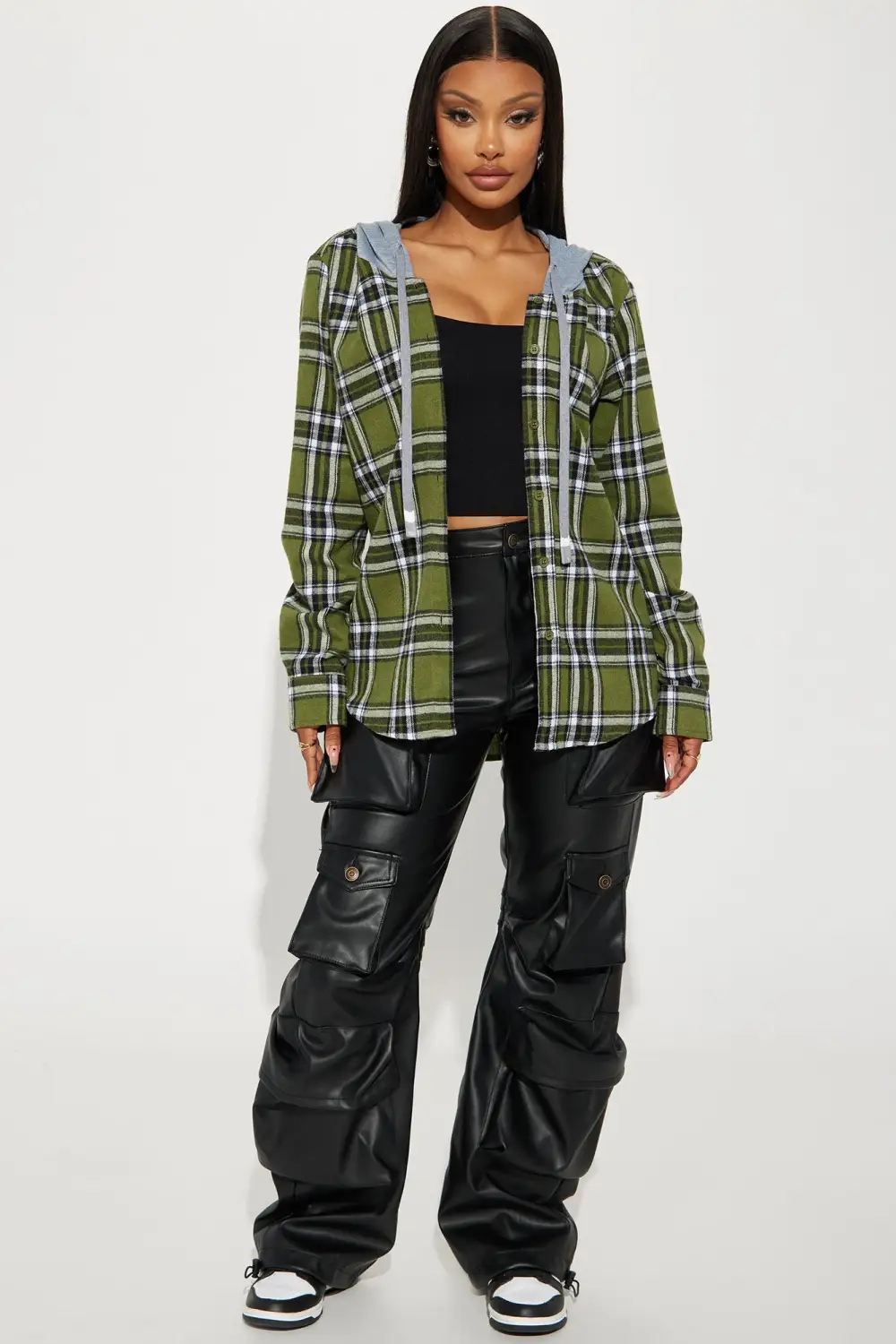 Stevie Plaid Shirt - Green/combo