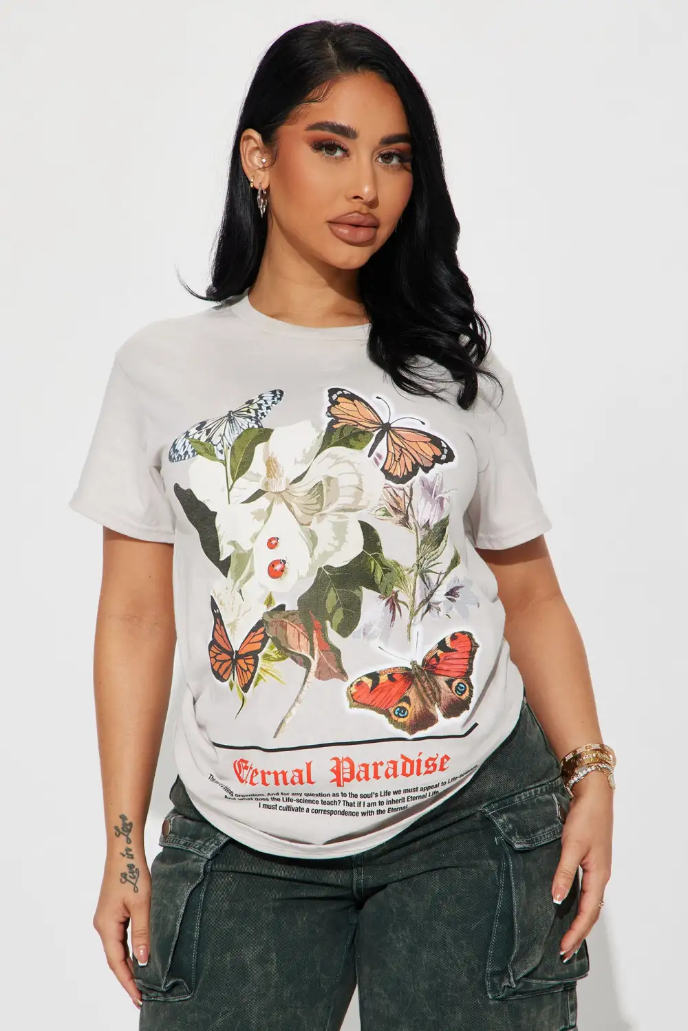 Eternal Paradise Graphic Tshirt - Grey