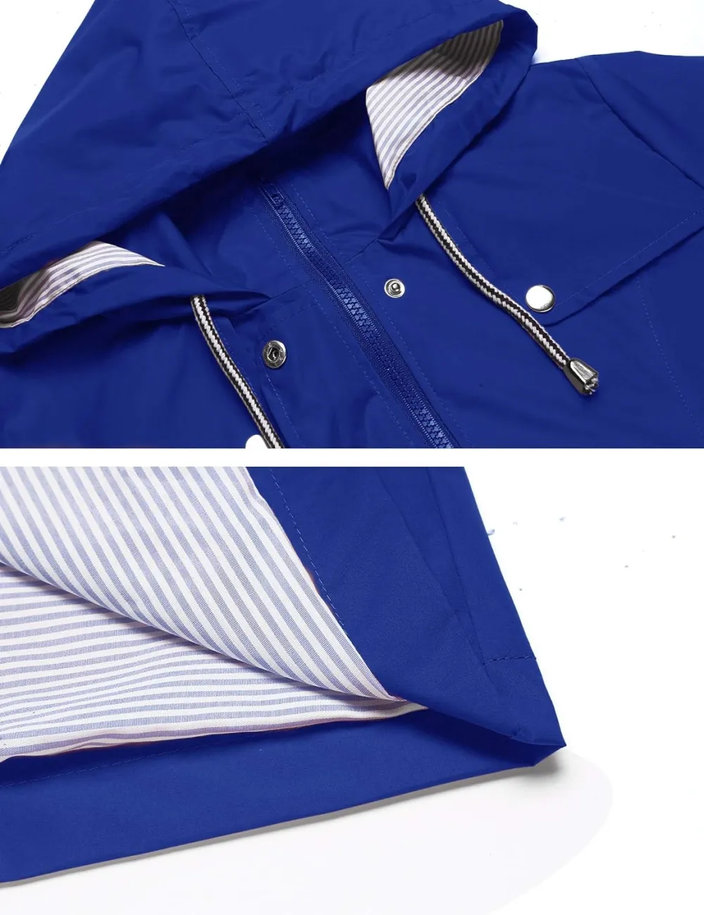 LOMON Raincoat Women Waterproof Long Hooded Trench Coats Lined Windbreaker Travel Jacket S-XXL