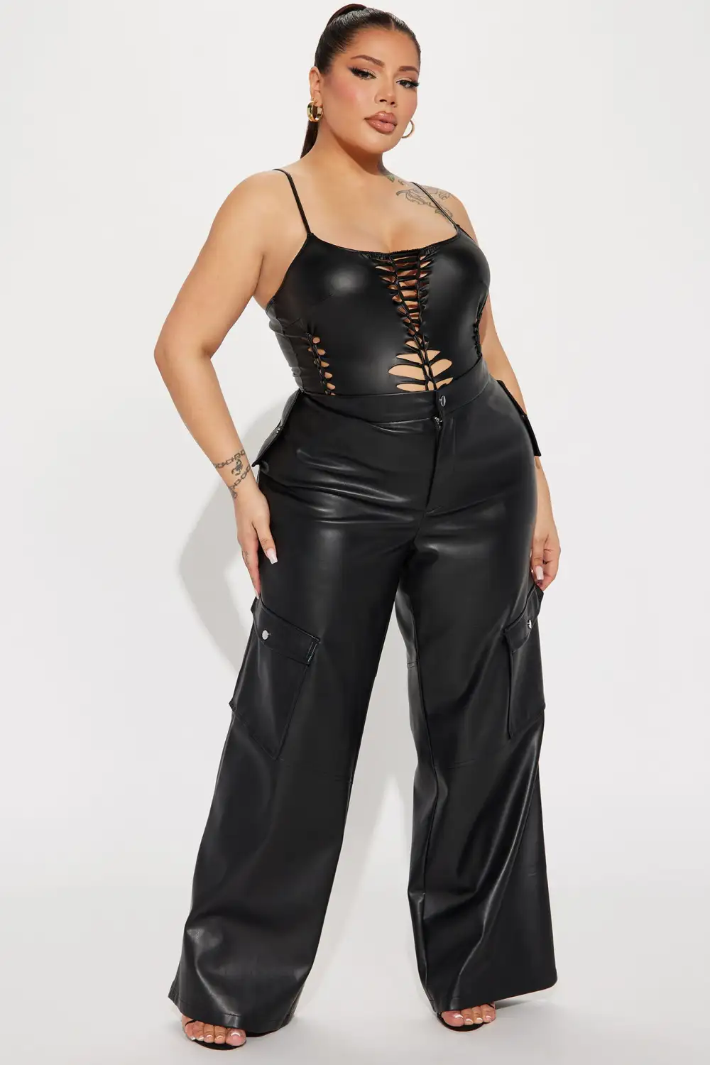 Ahmyra Cut Out Bodysuit - Black