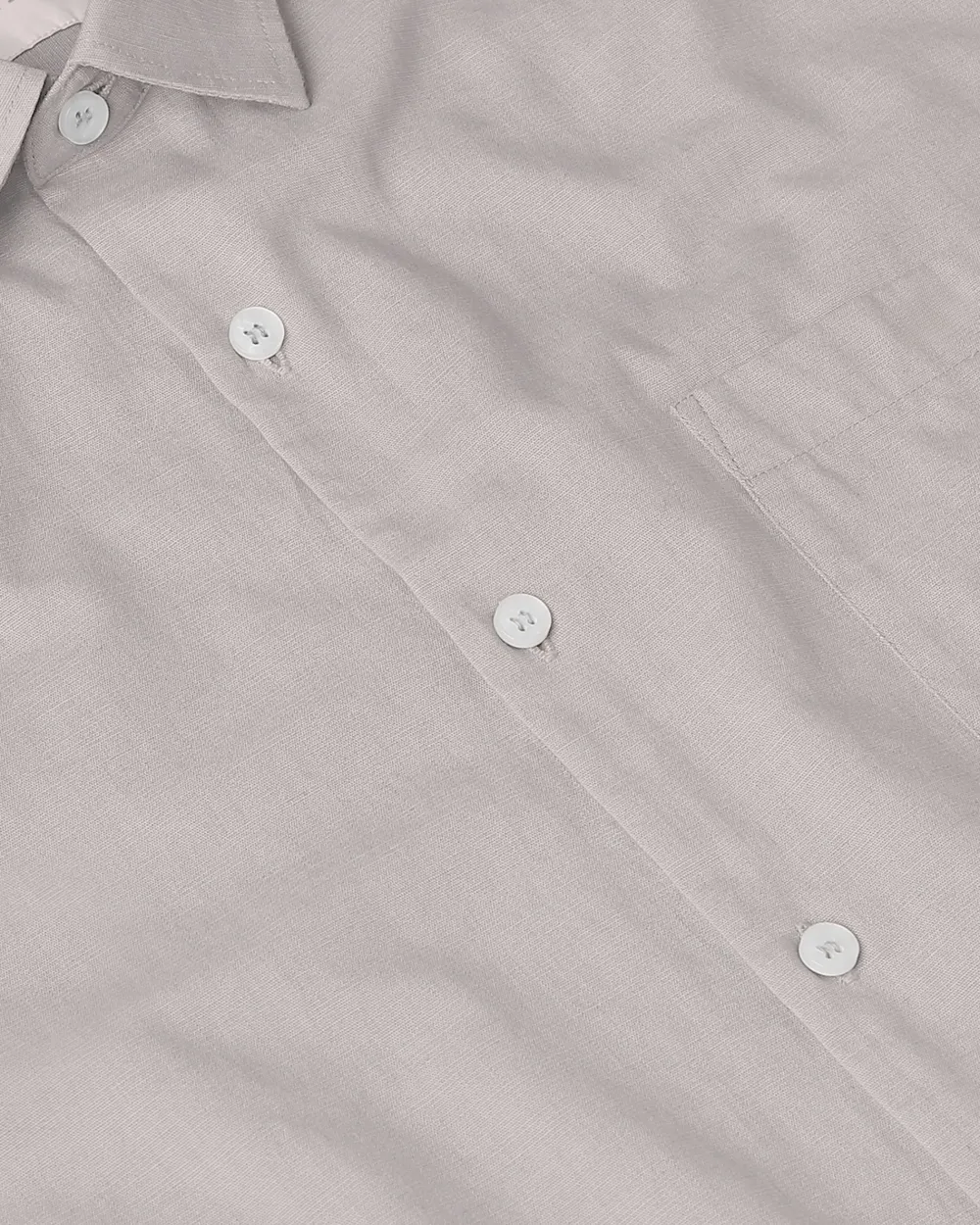 Simple And Soft Slim-Fit Breathable Light Grey Shirt