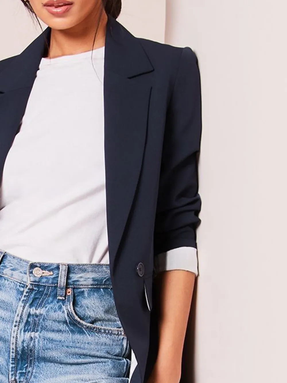 Navy Blue Casual Blazer