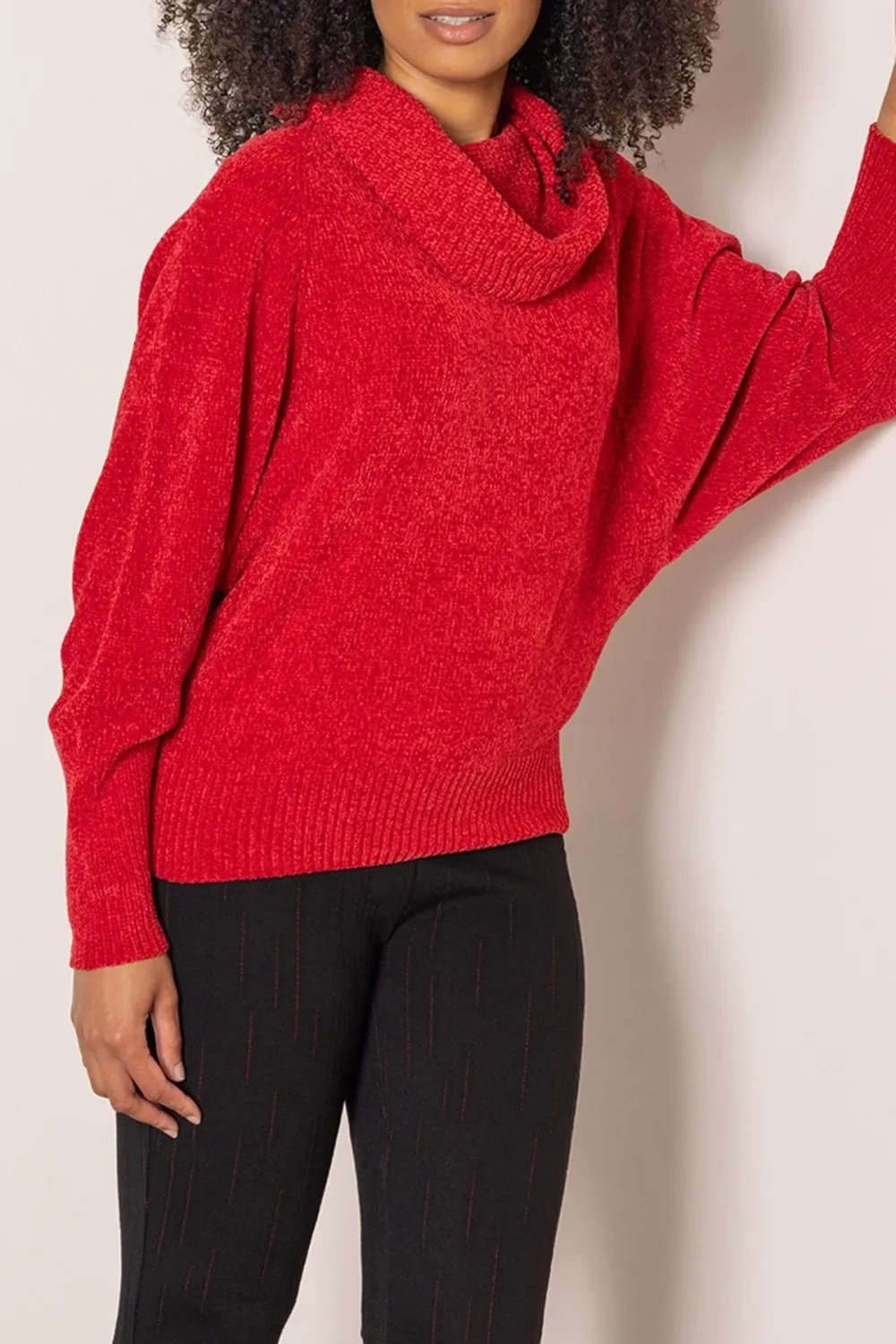 Cowl Neck Batwing Sleeve Jumper