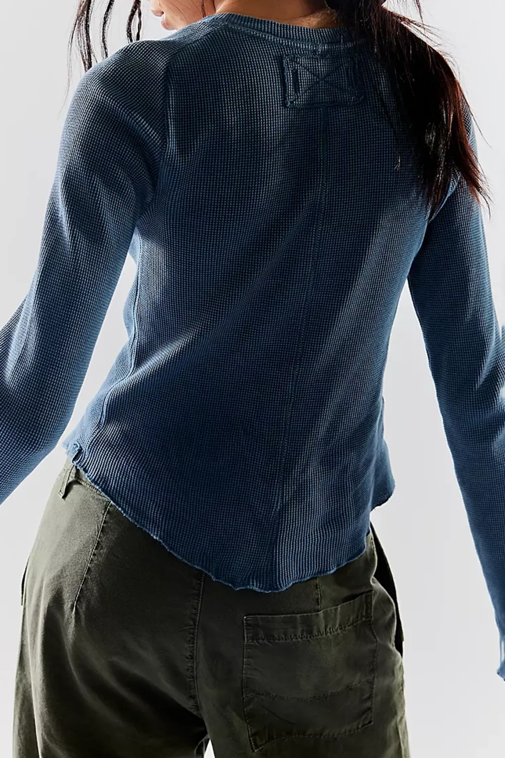 Cropped Ribbed Crew Neck Top