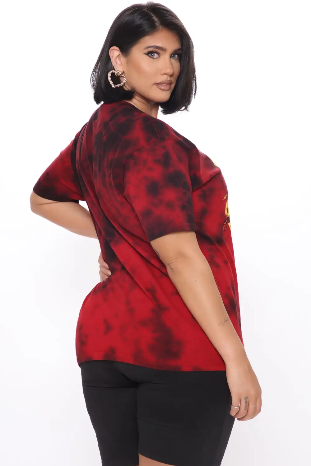 Marvel Comics Tie Dye Top - Red/Black