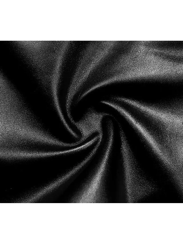 Women's Skinny Tights Leggings Ankle-Length PU Artificial Leather Stretchy High Waist Simple Classic Style Party Club Black Wine S M Winter Spring &  Fall