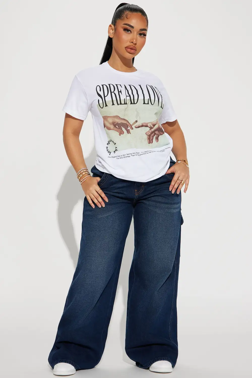 Spread Love Graphic Tshirt - White