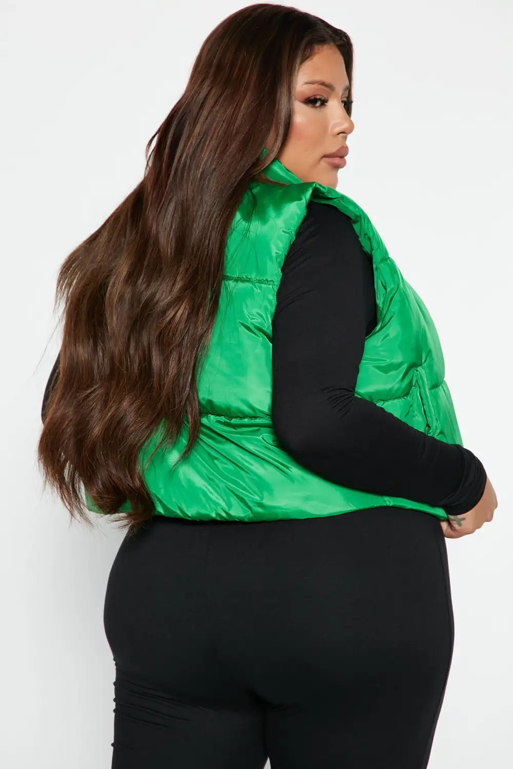 Can't Handle It Puffer Vest - Kelly Green
