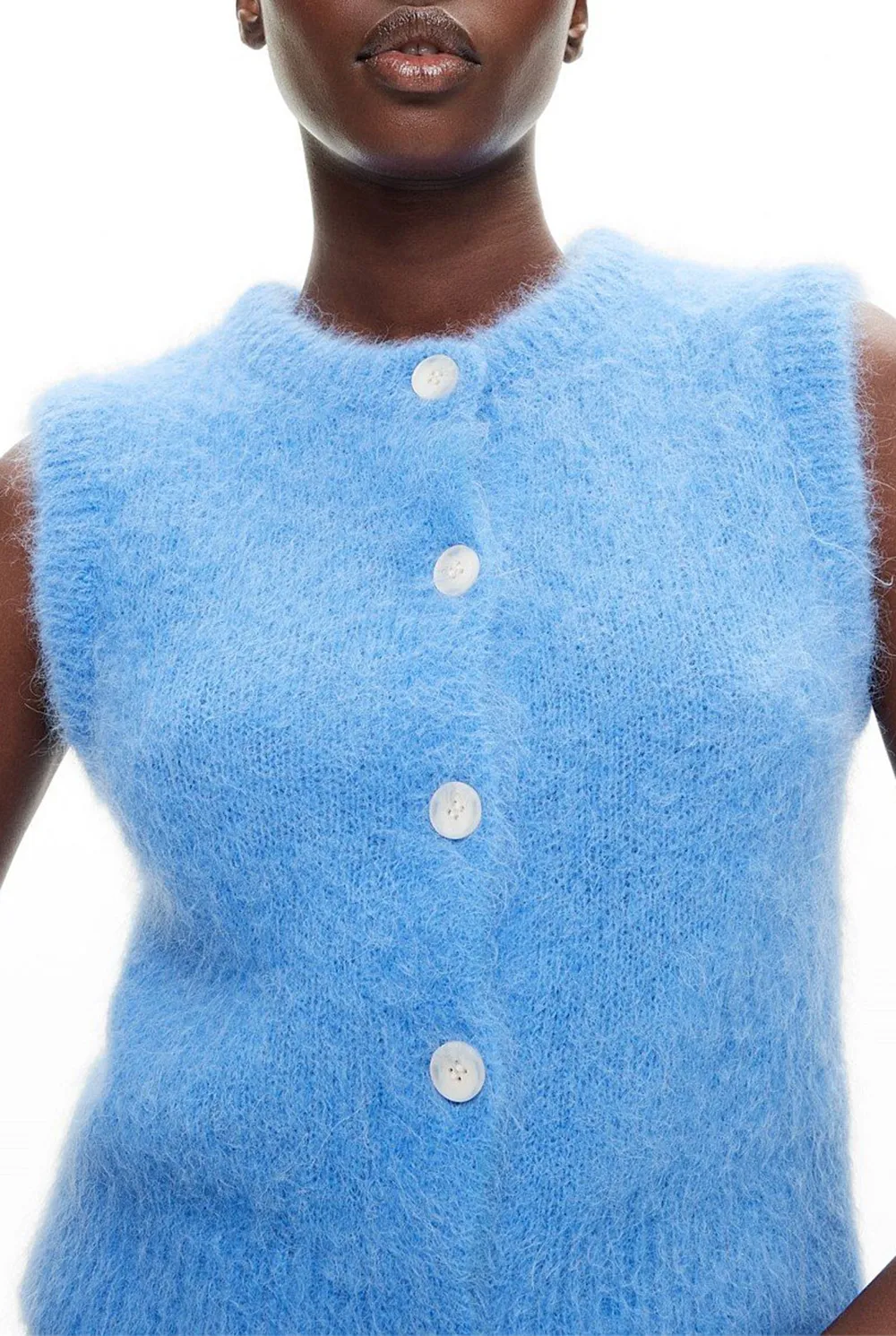 Fuzzy Knitted Fashionable Vest