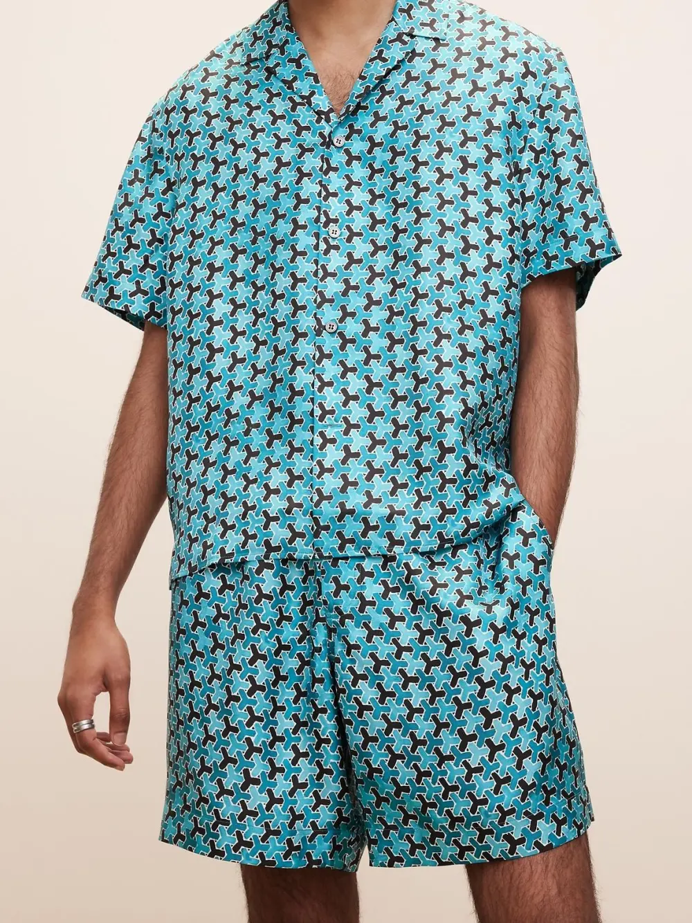 Men's Colorful Silk Twill Shorts