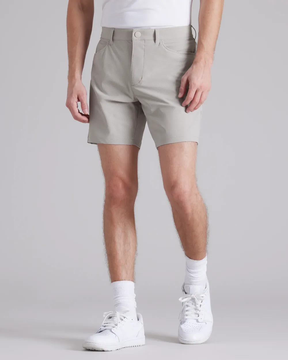 Gray Slim - Fit Men's Shorts