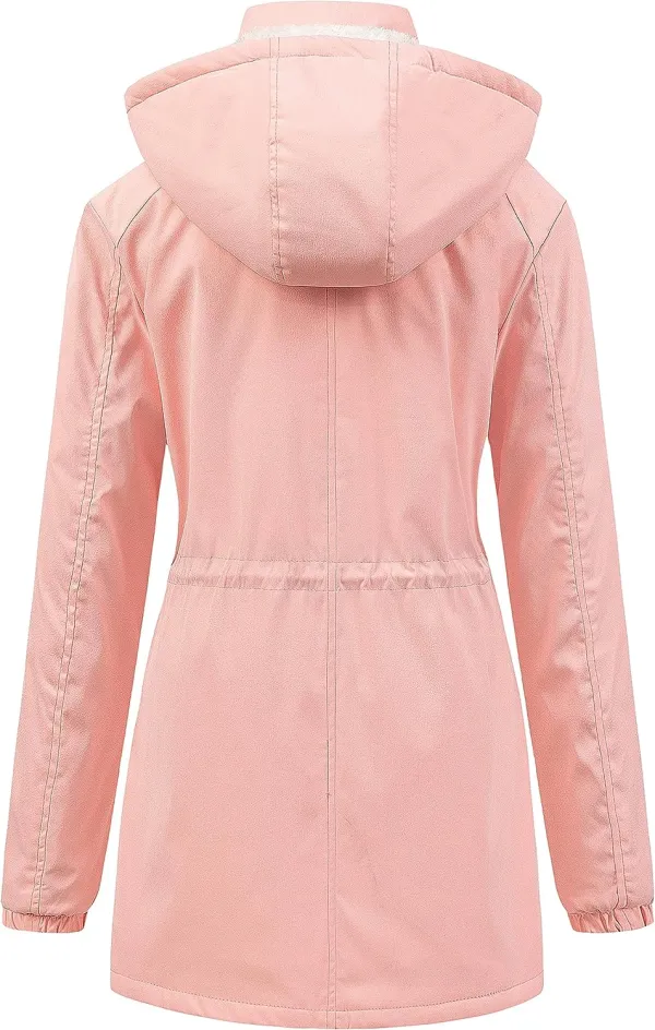 Women's Mid-Length Parka Winter Outerwear Jacket Soft Fleece Warm Snow Coat