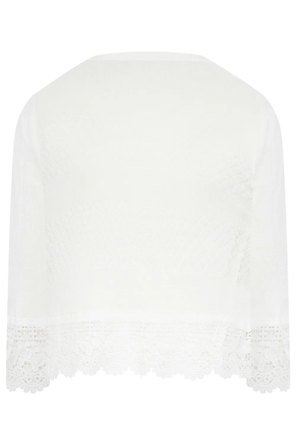 YOURS Curve Black Lace Waterfall Shrug