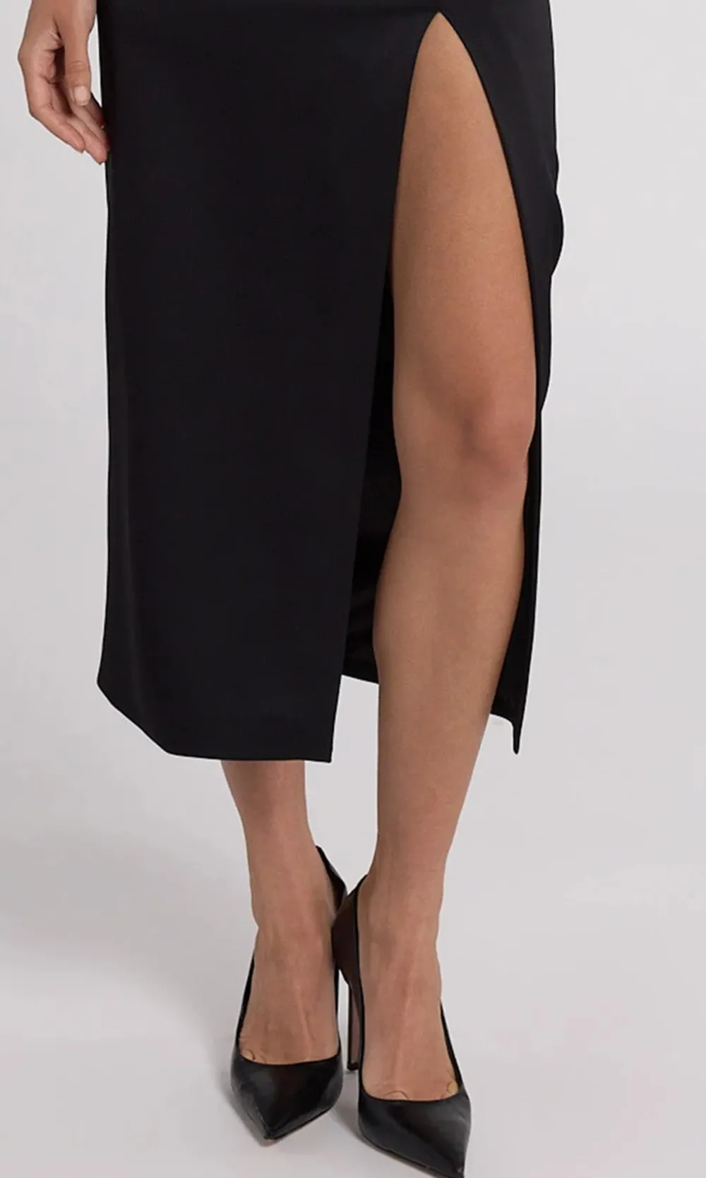 Slit Lace Halter Dress