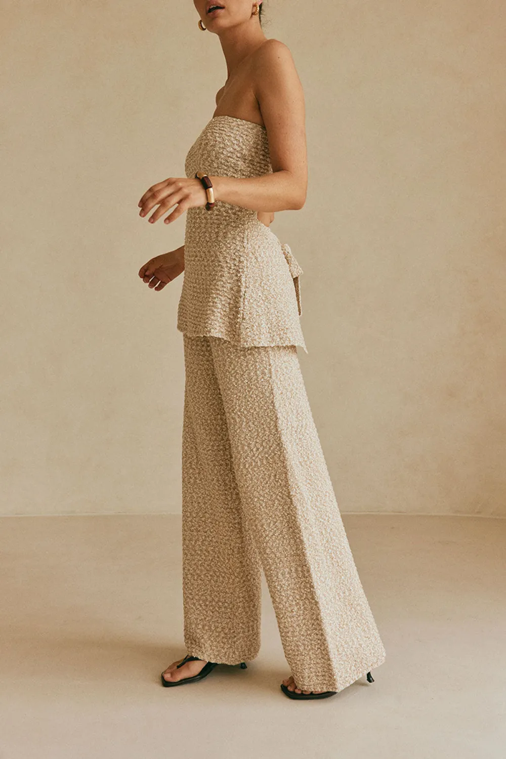 Strapless Ruched Knit Top