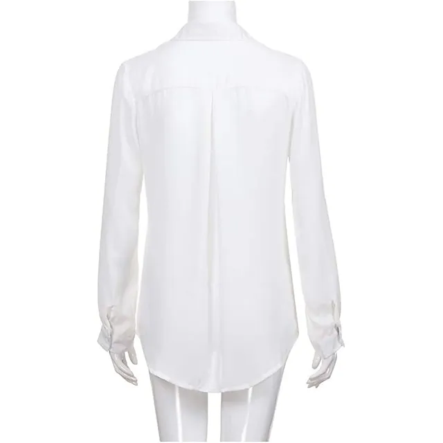 Women's Blouse Shirt Plain Shirt Collar Business Basic Elegant Tops Blue Yellow Gray