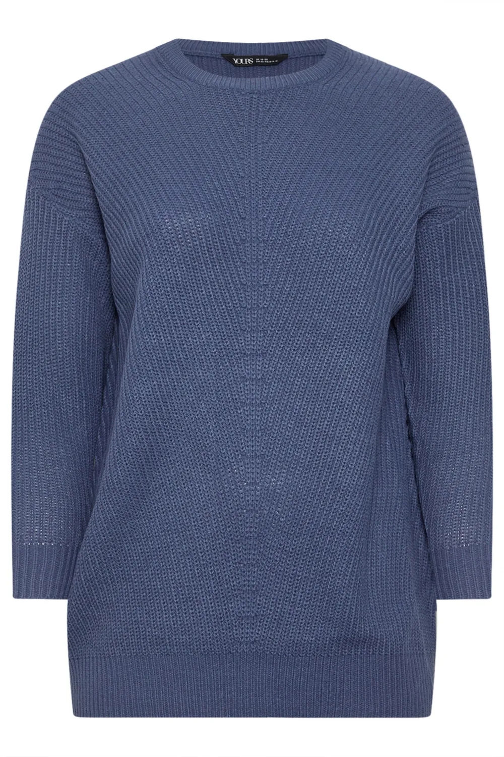 YOURS Curve Black & White Essential Knitted Jumper