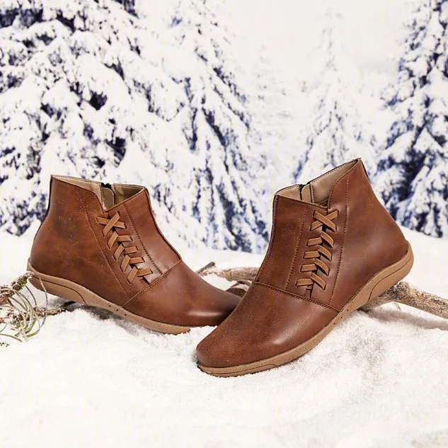 Women Winter Flat Heel Boots