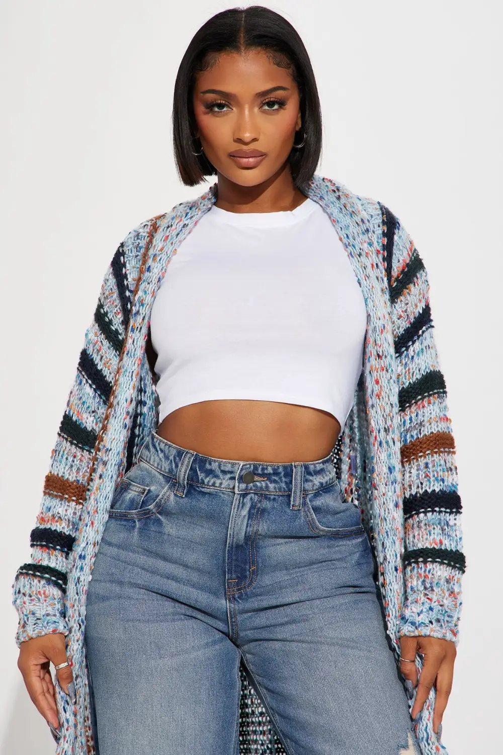 Ocean Breeze Cardigan Sweater - Multi Color
