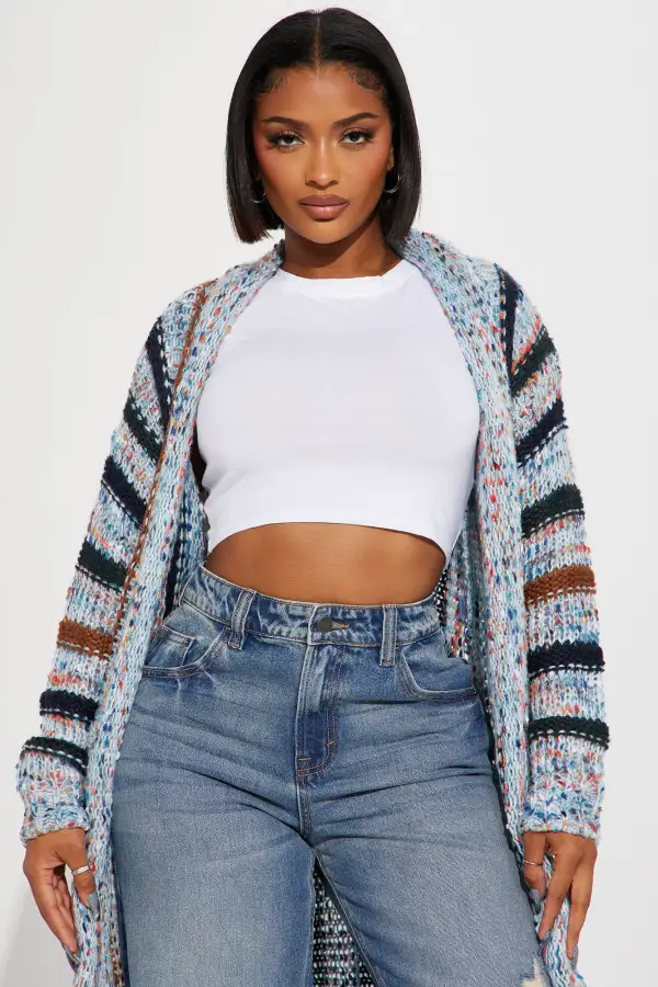 Ocean Breeze Cardigan Sweater - Multi Color